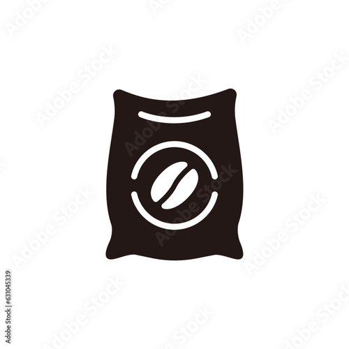 Coffee berry icon.Flat silhouette version.