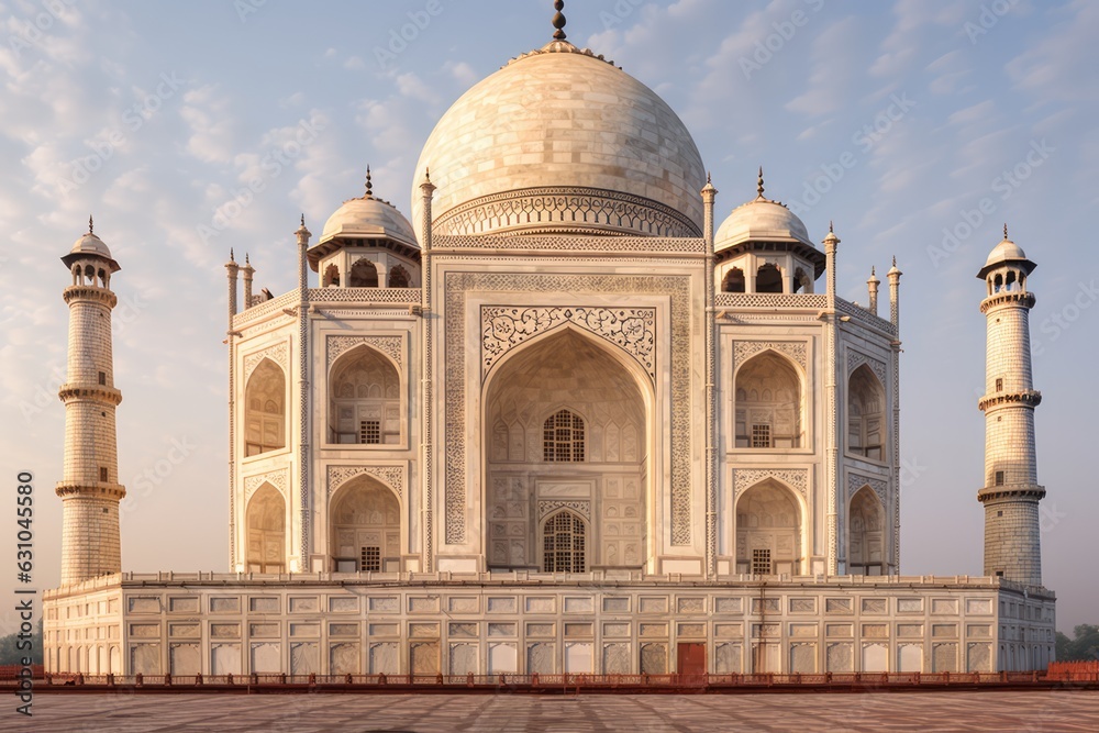The Taj Mahal, a Stunning White Marble Palace in India