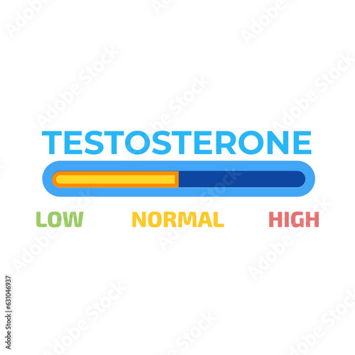 Testosteron level meter. Vector illustration.