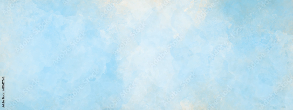 Watercolor blue background. Watercolor cloud texture. Blue watercolor vector background. watercolor background with abstract cloudy sky concept with color splash design. 