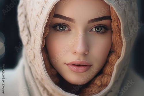 Angelic beauty with stunning green eyes Fictional Character Created By Generative AI.
