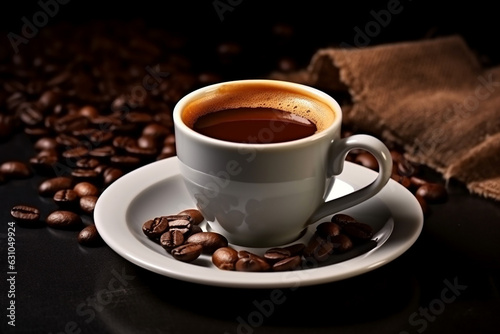 Coffee Espresso Cup, Coffee Beverage Espresso Shot Created with Generative AI Tools