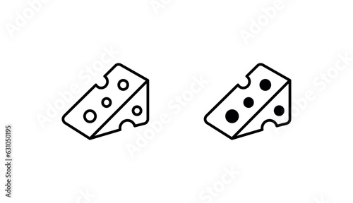 Cheese icon design with white background stock illustration