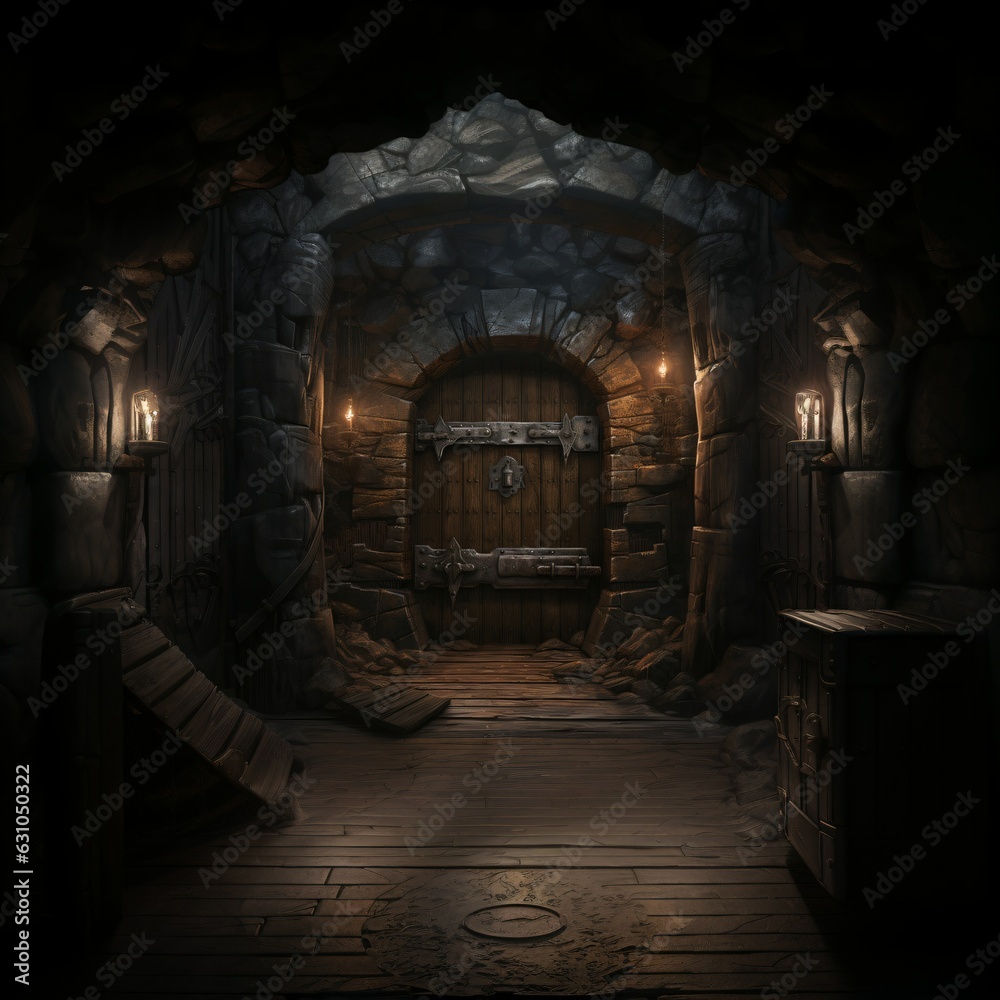 Door in a deep dungeon