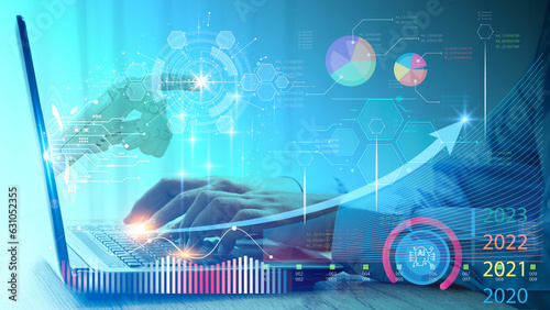 Futuristic robot artificial intelligence enlightening AI technology development and machine learning concept. Global robotic algorithms science research for the future to generate output like a human