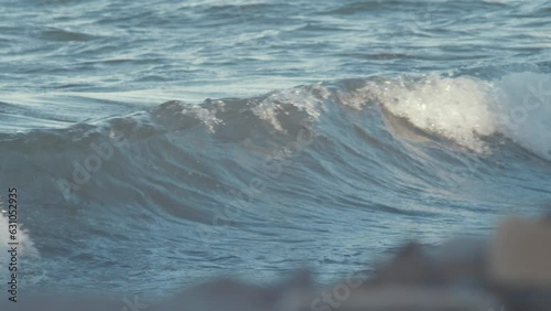 Wallpaper Mural Waves break along Lesvos Shoreline Slow Motion Torontodigital.ca