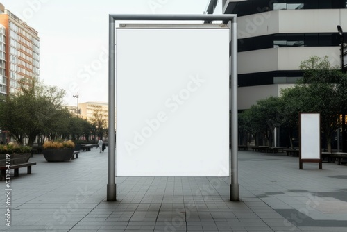 Street mockup billboard. Generate Ai