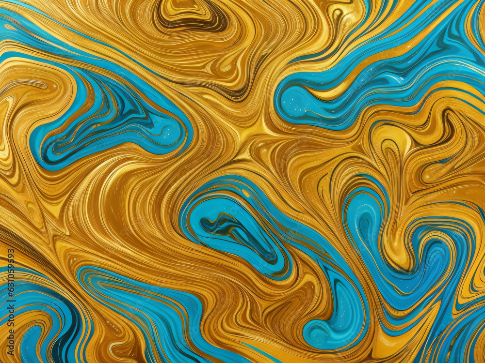 Colorful Gold Blue Marble Background , Golden Teal Color Marble Background