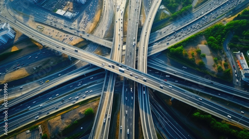 Photo A Bird's Eye View of Multilevel Junction Ring Road
