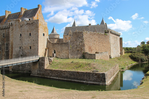 medieval castle in sarzeau in brittany (france)