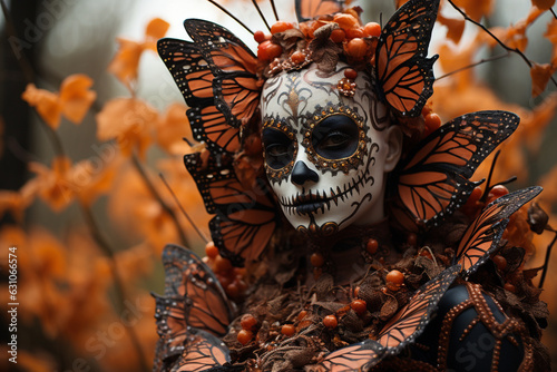 Monarch Butterflies and Day of the Dead Generative AI