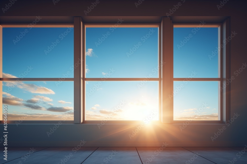 Space sunlight window morning. Generate AI Space sunlight window morning. Generate AI