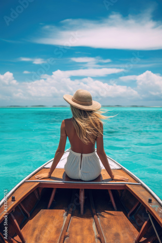 Relaxing on a Wooden Boat in the Maldives © Andrii 