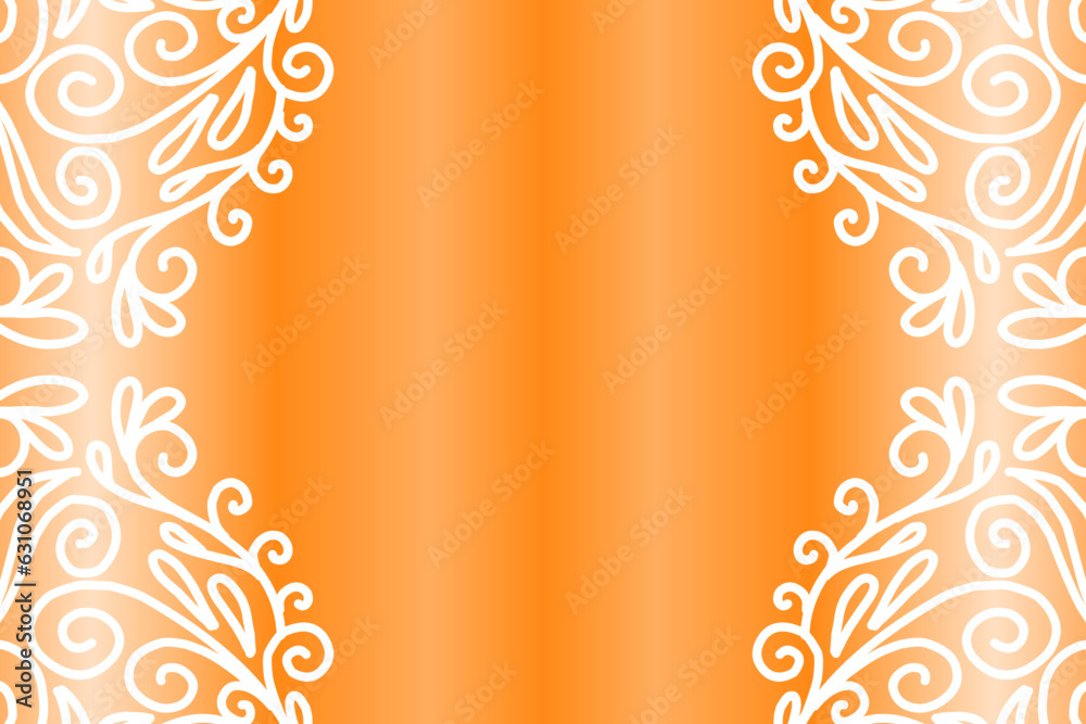 Beautiful colourful gradient background with white flower leaf line art pattern of indonesian culture traditional batik Beautiful colourful gradient background with white flower leaf line art pattern of indonesian culture traditional batik