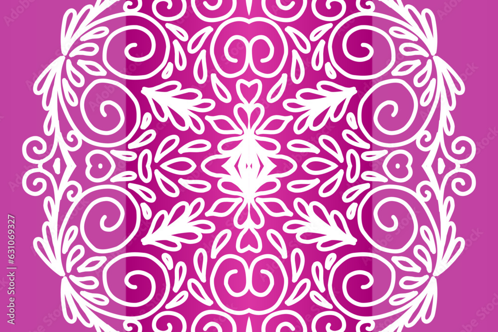 Beautiful colourful gradient background with white flower leaf line art pattern of indonesian culture traditional batik Beautiful colourful gradient background with white flower leaf line art pattern of indonesian culture traditional batik
