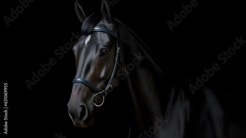 portrait of a black horse © Brižit Helena