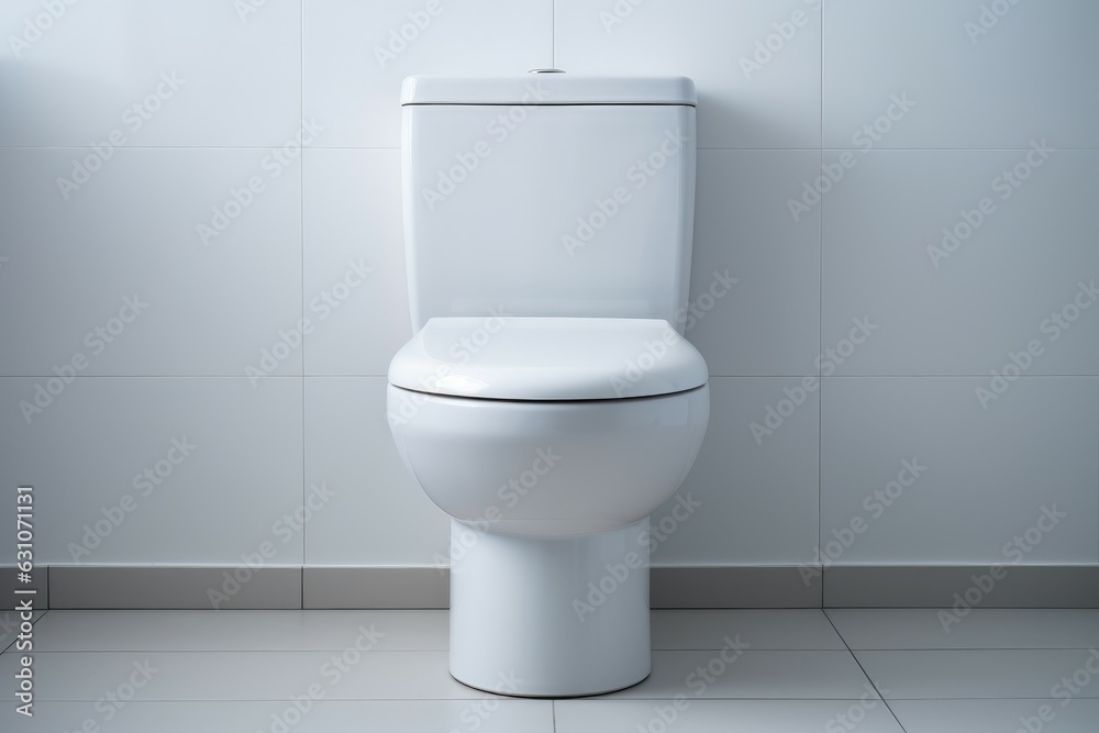 White minimalist toilet domestic. Generate Ai White minimalist toilet domestic. Generate Ai