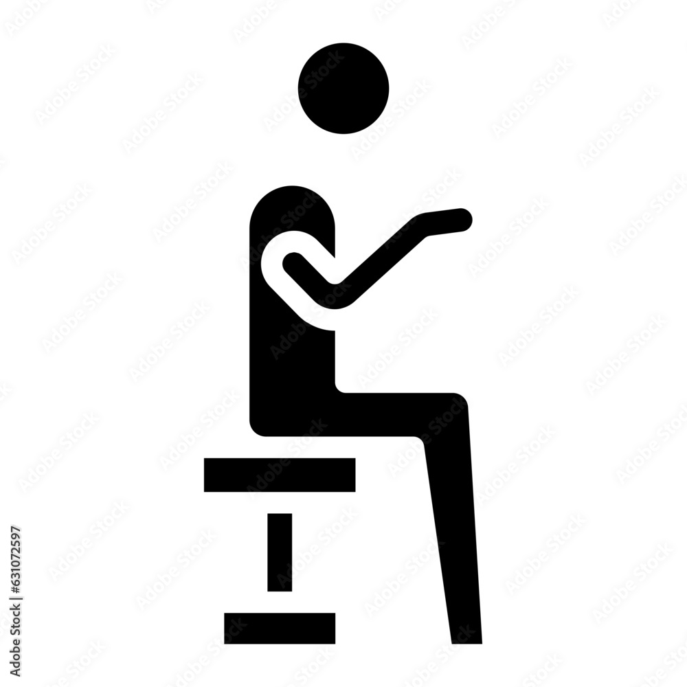 stickman sitting glyph stickman sitting glyph