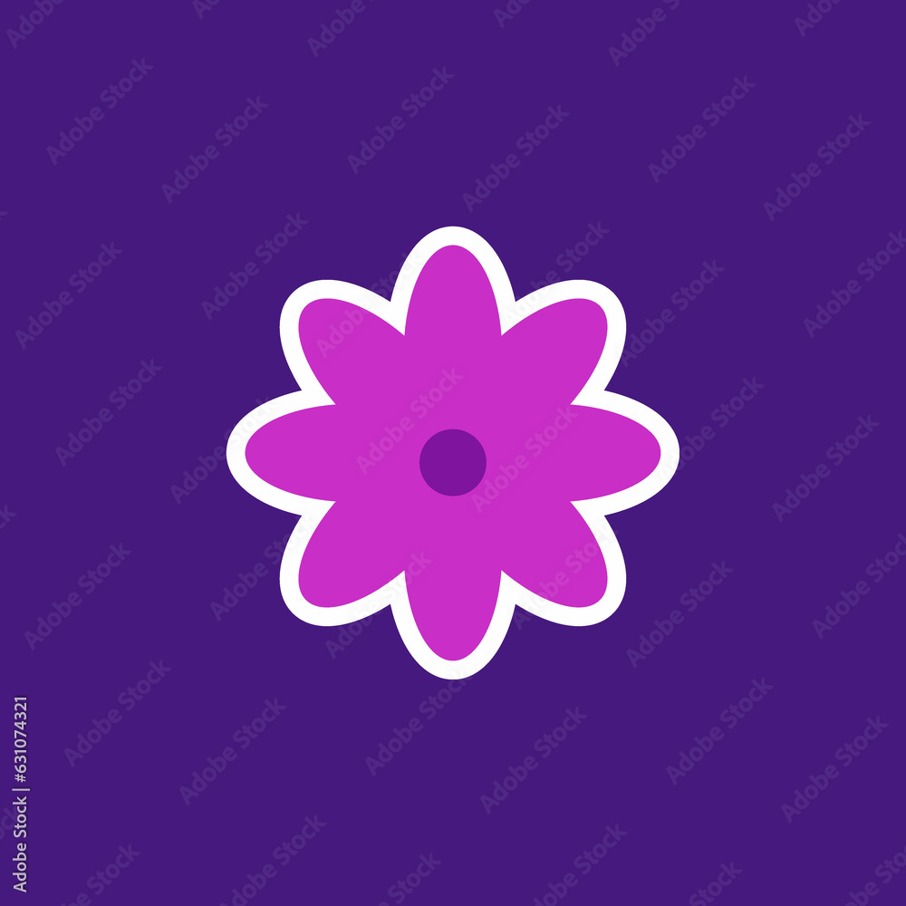 modern playful Y2K flower. Hippie trendy flower card modern playful Y2K flower. Hippie trendy flower card
