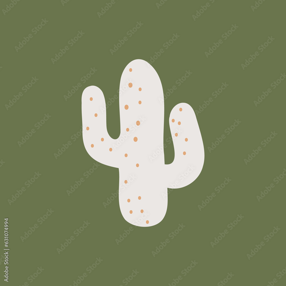 funny cactus in retro boho colors funny cactus in retro boho colors