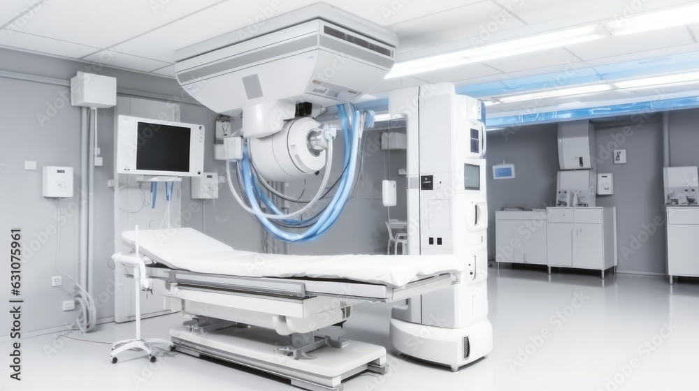 CT scanner room, Modern x-ray machine and Computerized Axial Tomography scanning in hospital. CT scanner room, Modern x-ray machine and Computerized Axial Tomography scanning in hospital.