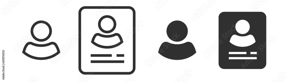 Member user icon pictogram simple vector graphic line, personal data avatar my account, customer employee credential id document image black white, human detail info card symbol, person man silhouette Member user icon pictogram simple vector graphic line, personal data avatar my account, customer employee credential id document image black white, human detail info card symbol, person man silhouette