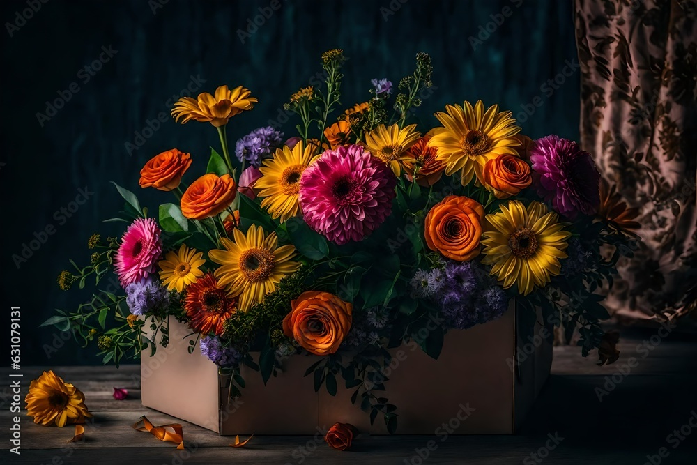 bouquet of flowers in a vase au generated bouquet of flowers in a vase au generated