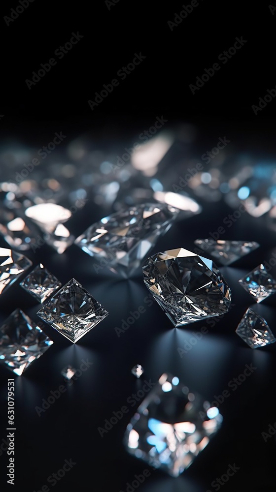 White shiny diamonds gemstone vertical background White shiny diamonds gemstone vertical background