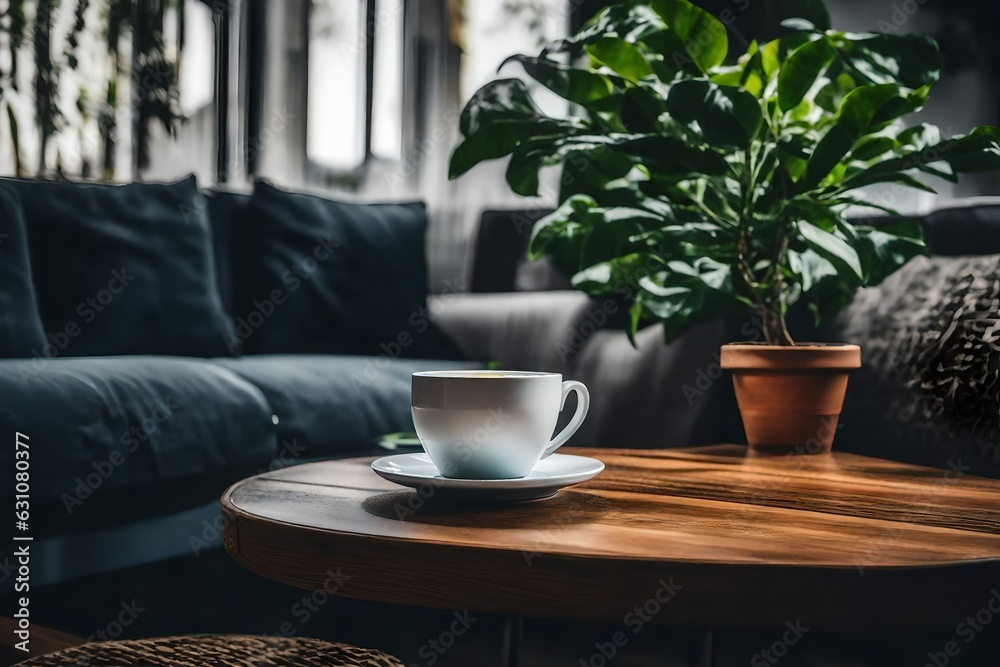 cup of coffee on table ai generated cup of coffee on table ai generated