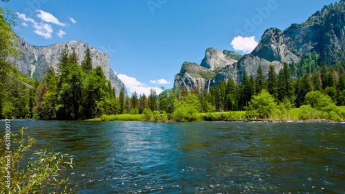 Spring Splendor: El Capitan, Yosemite Valley, and the Merced River's Majestic Beauty in 4K