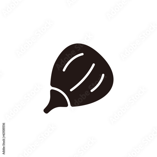 Common fig icon.Flat silhouette version.