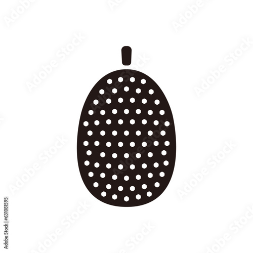 Jackfruit icon.Flat silhouette version.