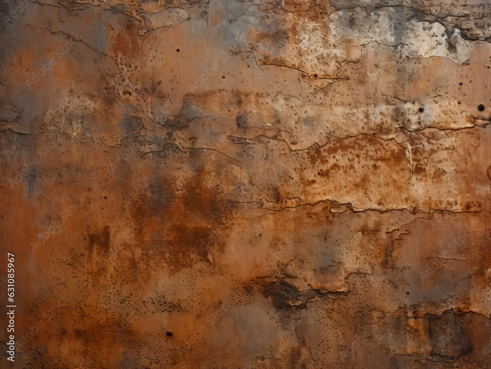 rusty metal background texture. ai generative art.