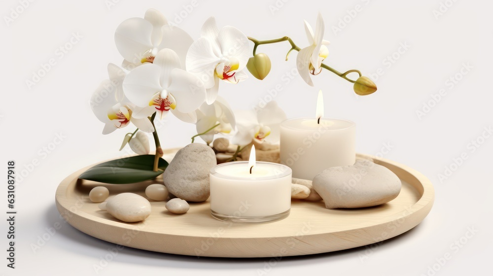 candle and orchid candle and orchid