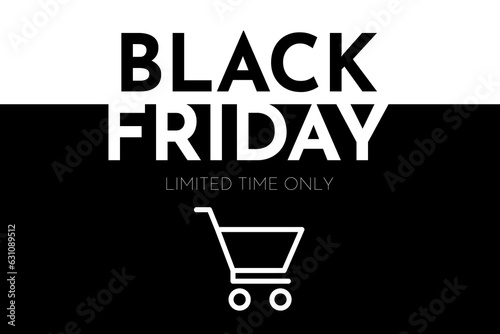 Black Friday Sale banner layout design template. Horizontal banner, poster, header website. Advertising Poster design Black friday