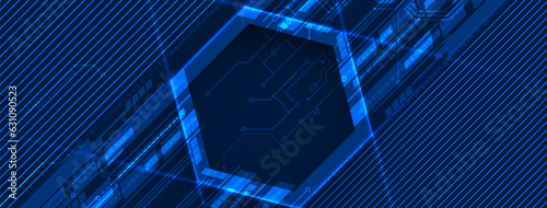 Abstract hexagon background. Technology poligonal design. Digital futuristic minimalism