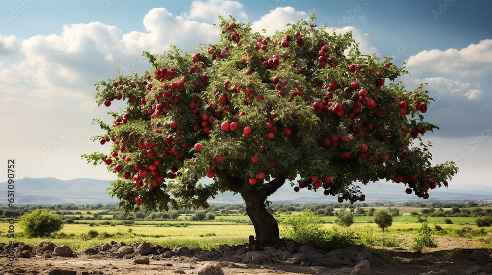 Apple trees produce lots of fruit