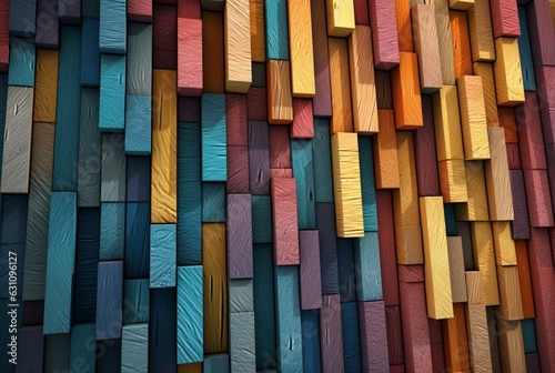 vintage colorful wood texture background. generative ai