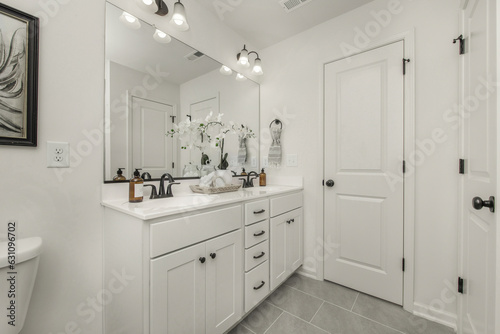 modern bathroom interior staged