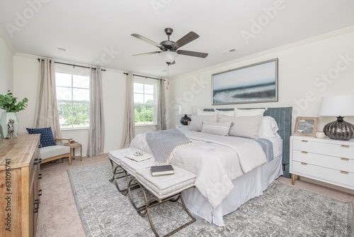 bedroom interior staged