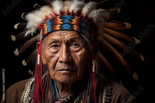 The chief of the Apache Indians is a native American man. The concept of Columbus day and the discovery of America