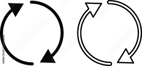 Refresh icon set vector isolated on white background. Reload icon. Update icon.