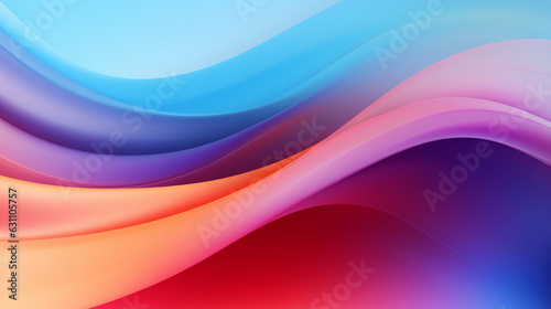 A colorful abstract background with vibrant blue and pink wavy shapes