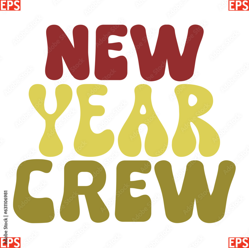 Happy New year retro svg design and eps file Happy New year retro svg design and eps file