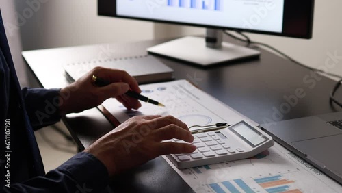 Company finance staff preparing financial documents, company finance staff preparing company finance documents to bring to the meeting to summarize for management's acknowledgment. Financial concept.