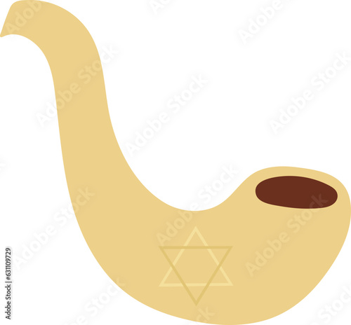Shofar with Star of David