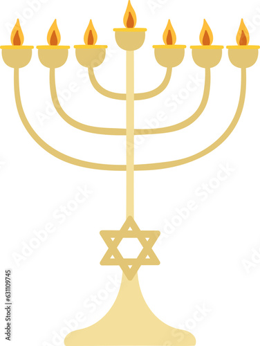 Golden oil Menorah 