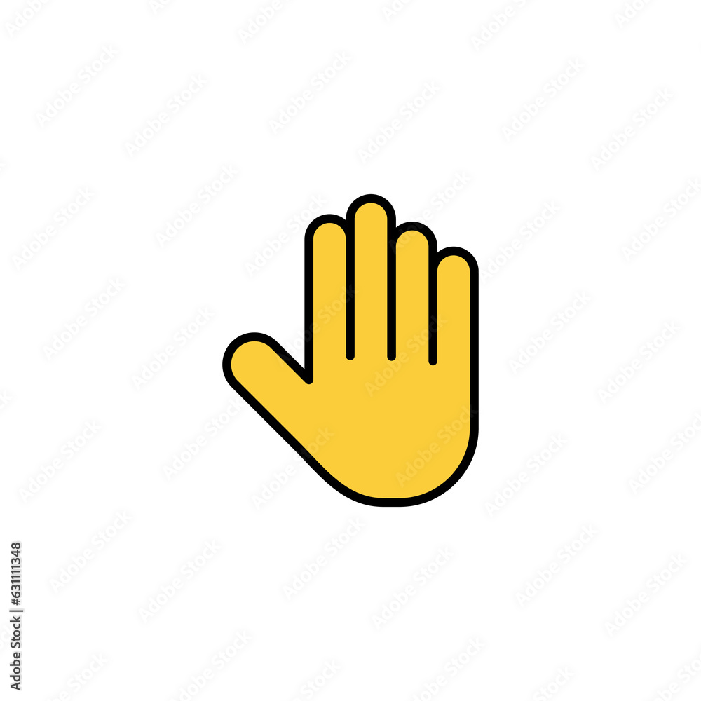 Hand icon vector for web and mobile app. hand sign and symbol. hand gesture
