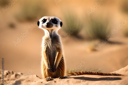 Wallpaper Mural meerkat standing on the ground Torontodigital.ca