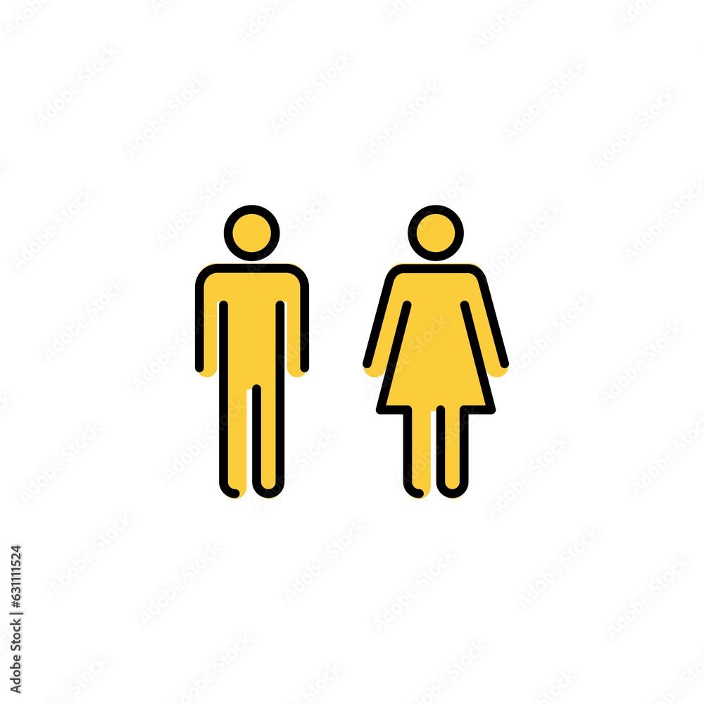 Man and woman icon vector for web and mobile app. male and female sign and symbol. Girls and boys Man and woman icon vector for web and mobile app. male and female sign and symbol. Girls and boys